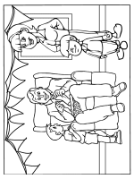 A coloring page of fathers day